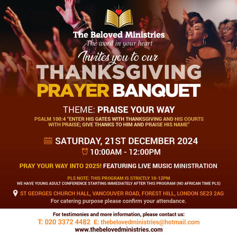 Thanksgiving Prayer Banquet